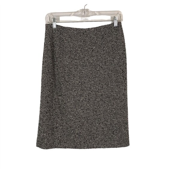 Max Mara Gray Size 6 Tweed Wool Blend Pencil Skirt Made it Italy Dark Academia - Picture 1 of 9